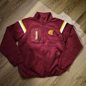 USC Maroon Jacket with Yellow and White Accents Large